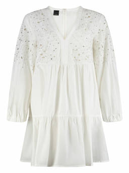 Pinko - White V-Neck Mini Dress (XS)