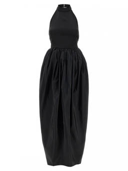Rotate Birger Christensen - Black Satin Taffeta Maxi Dress