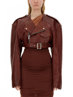Rick Owens - Brown Solid Notched Lapel Jacket