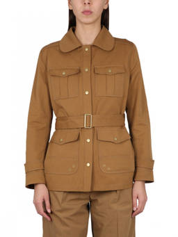 Fay - Brown Solid Shirt Collar Jacket
