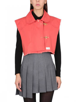 Fay - Red Solid Shirt Collar Jacket (M)