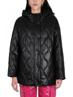 STAND STUDIO - Black Quilted Hood Jacket