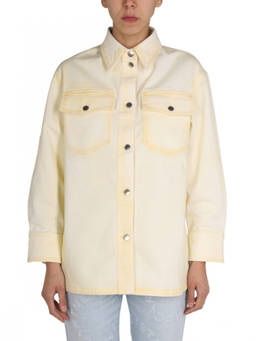 Stella McCartney - Yellow Solid Shirt Collar Jacket