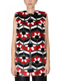 Moschino - Black Abstract Round Neck Jacket (S)