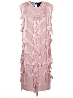 PRADA - Pink Sabl Embroidered Dress (S)