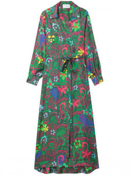 Az Factory - Paisley print long wrap dress