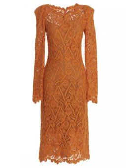 Ermanno Scervino - Orange Macram Lace Dress (S)