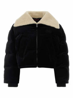 Gucci - Black Velvet Puffer Bomber Jacket (M)