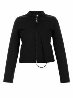 Courreges - Black High Collar Zip Detail Jacket