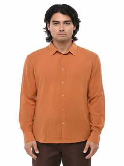 OFF-WHITE - Orange Regular Solid Shirt
