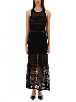 Moschino - Black Logo Round Neck Dress