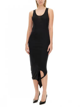 Helmut Lang - Black Round Neck Maxi Dress