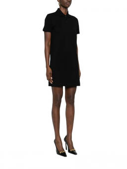 Saint Laurent - Black Shirt Collar Mini Dress