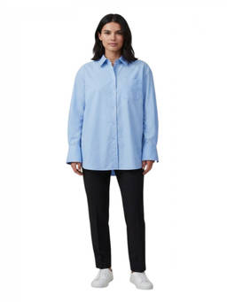 Sportmax - Sky Blue Shirt Collar Mini Dress (S)