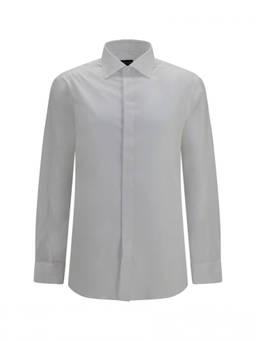 Giorgio Armani - White Slim Textured Shirt