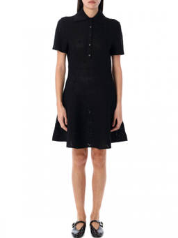 Givenchy - Black Monogram-Jacquard Dress