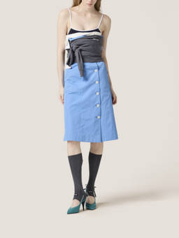 Miu Miu - Light Blue Deconstructed Mini Dress