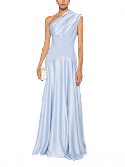 SOLACE London - Blue Halter Neck Dress (XS)