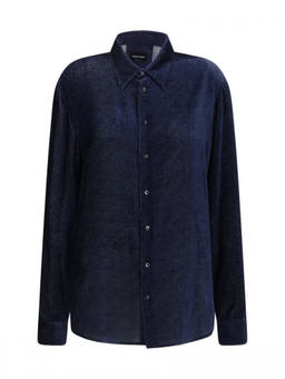 Giorgio Armani - Dark Blue Textured Shirt