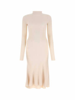 Balenciaga - Beige High Neck Midi Dress (XS)