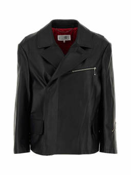 MM6 Maison Margiela - Black Leather Jacket (XS)
