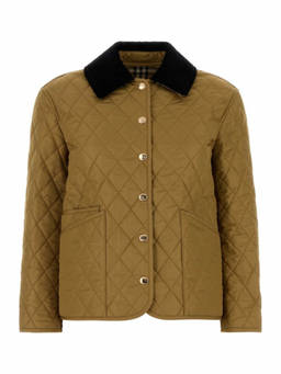 Burberry - Light Beige Quilted Shirt Collar Jacket