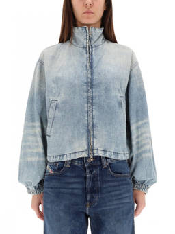 Diesel - Denim Solid Mock Collar Jacket (M)
