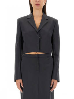 Diesel - Black Solid Notched Lapel Jacket