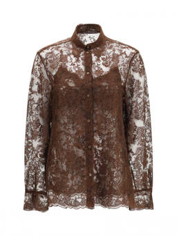 Ermanno Scervino - Brown Regular Lace Shirt