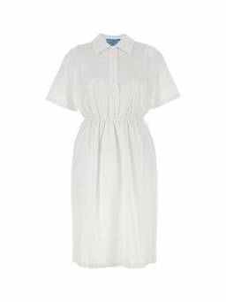 PRADA - White Poplin Shirt Dress