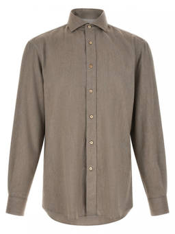 Brunello Cucinelli - Grey Relaxed Woven Shirt