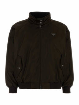 PRADA - Dark Brown Mock Collar Jacket