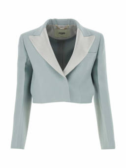 Fendi - Light Blue Wool Blend Blazer (L)