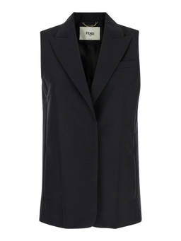 Fendi - Black Wool Single-Breasted Vest