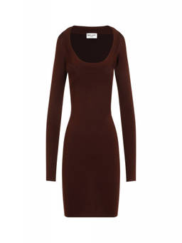Saint Laurent - Brown Viscose Mini Dress (M)