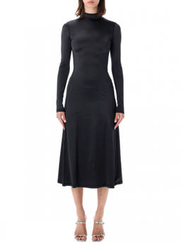 Diesel - Black Mock Collar Midi Dress