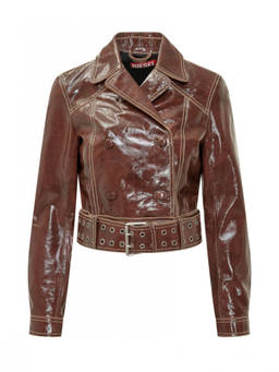 Diesel - Red Solid Shirt Collar Jacket