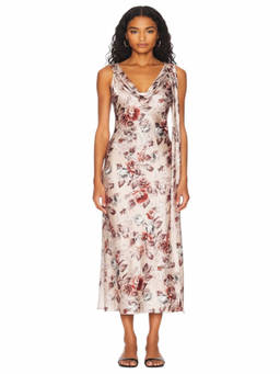 Acne Studios - Multicolor Floral Cowl Neck Maxi Dress