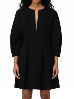 Toteme - Black Round Neck Mini Dress