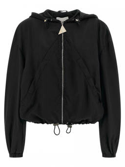 THE ATTICO - Black Hooded Bomber Jacket