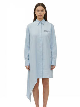 OFF-WHITE - Blue Striped Shirt Dress