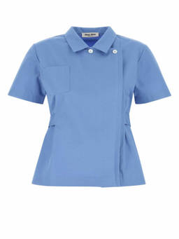 Miu Miu - Light Blue Regular Solid Shirt (M)