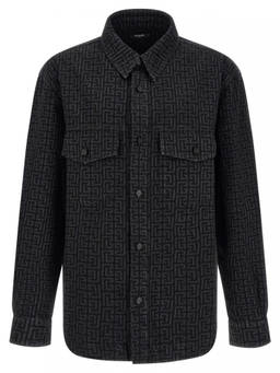 BALMAIN - Black Regular Logo Shirt