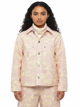 Burberry - Pink Floral Shirt Collar Jacket (XS)