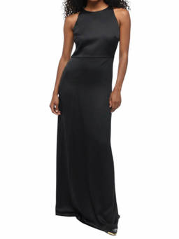 Burberry - Black Round Neck Maxi Dress
