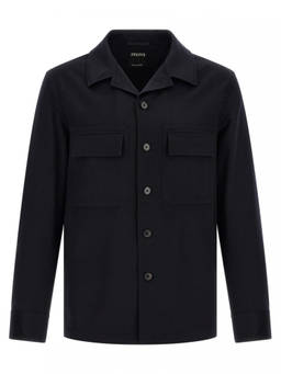Zegna - Dark Blue Straight Overshirt