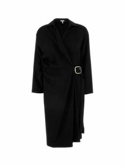 Loewe - Black Belted Midi Dress