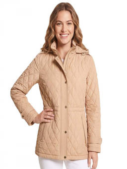 Michael Kors - Khaki Quilted Hooded Jacket (XS)