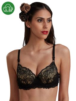 Inner Sense - Organic Cotton Padded Underwired Lace Bra