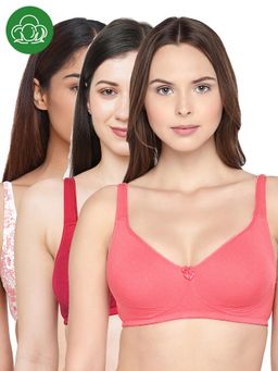 Inner Sense - Organic Cotton Antimicrobial Seamless Side Support Bra (Pack of 3)